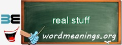 WordMeaning blackboard for real stuff